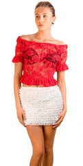 Rosette Short Sleeved Top