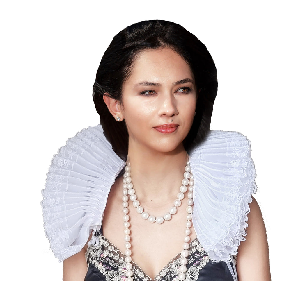 Queen Mary Pearl Neck Ruff