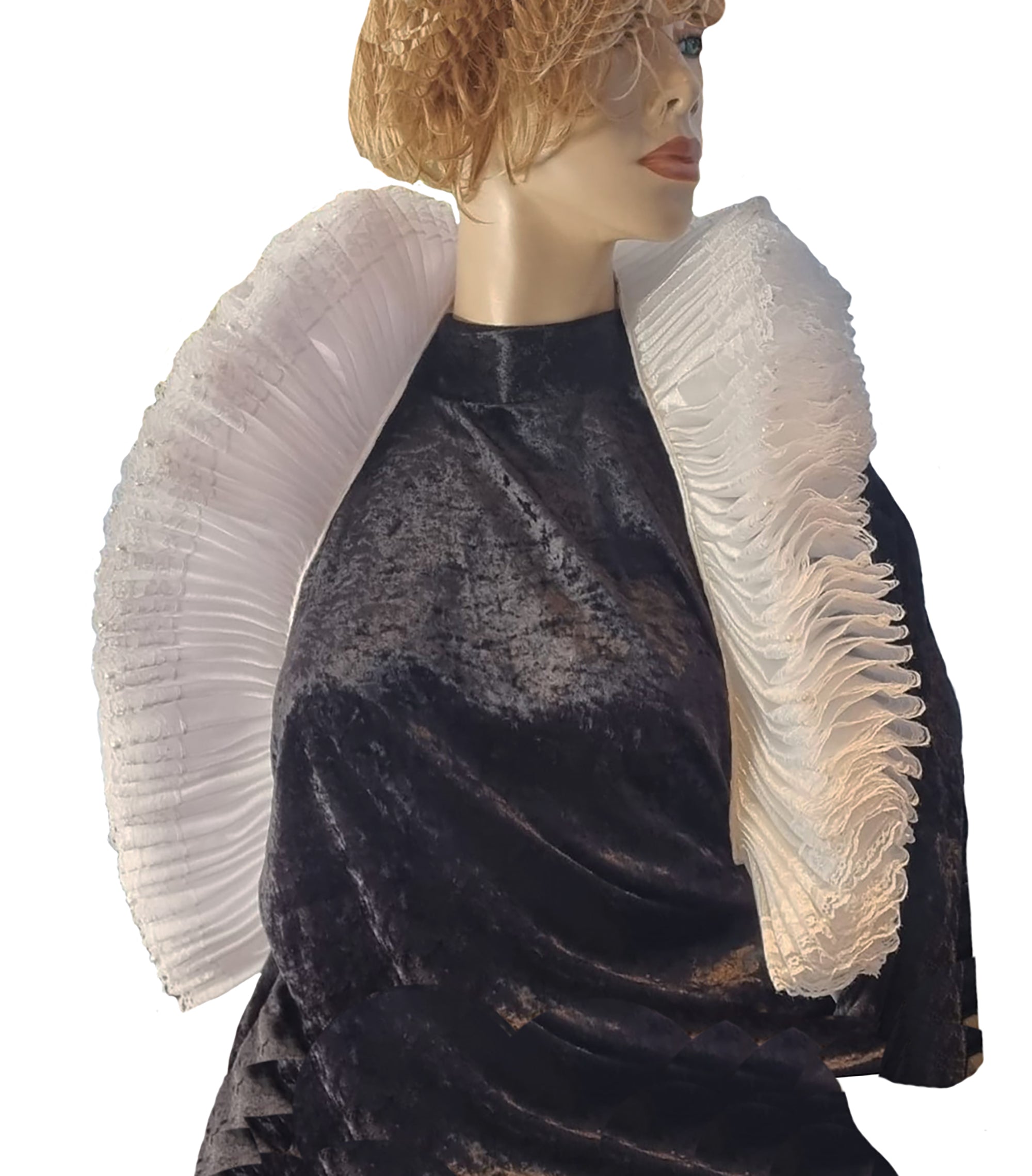 Mary Neck Ruff  White