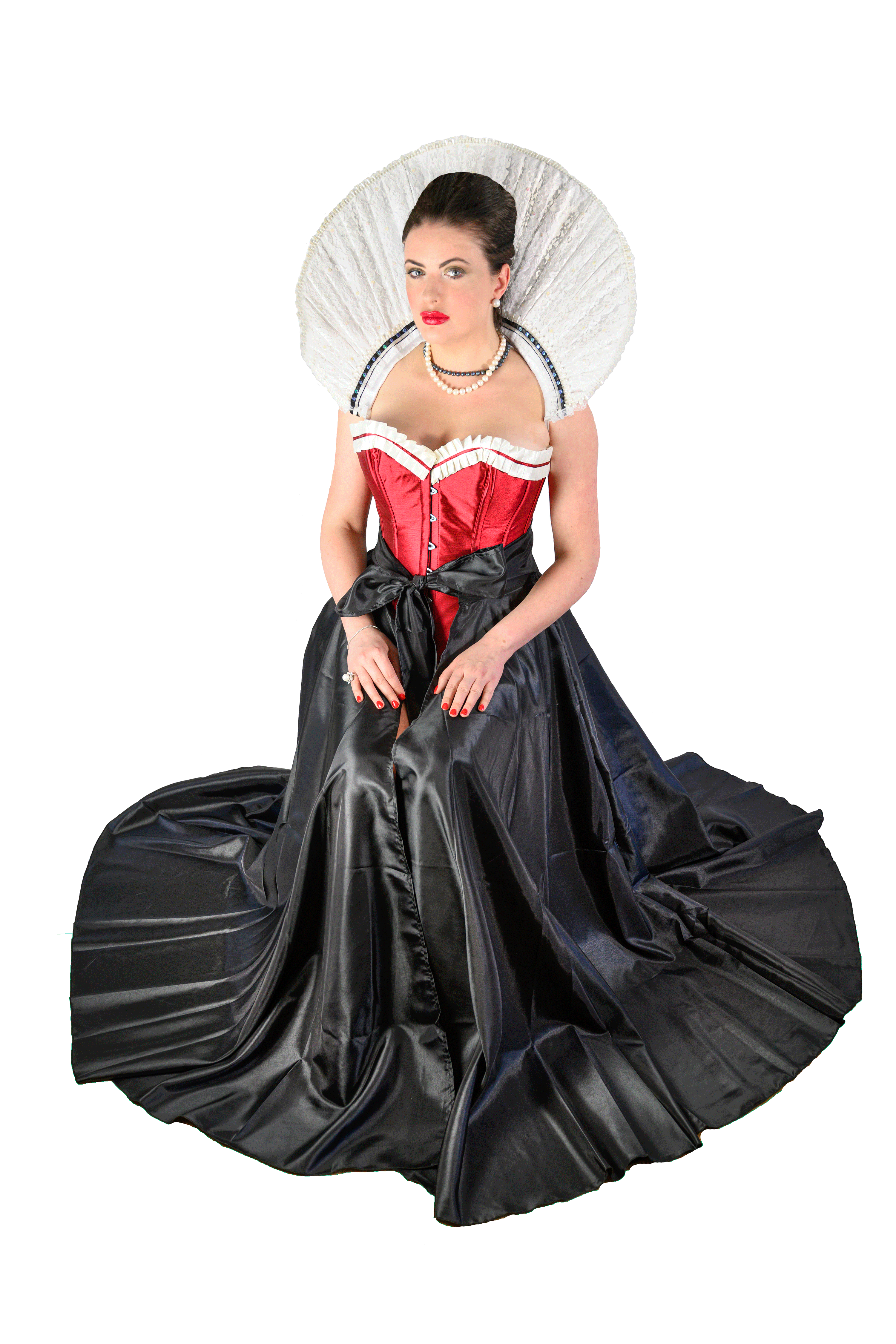 Queen Elizabeth Cartwheel Ruff Black