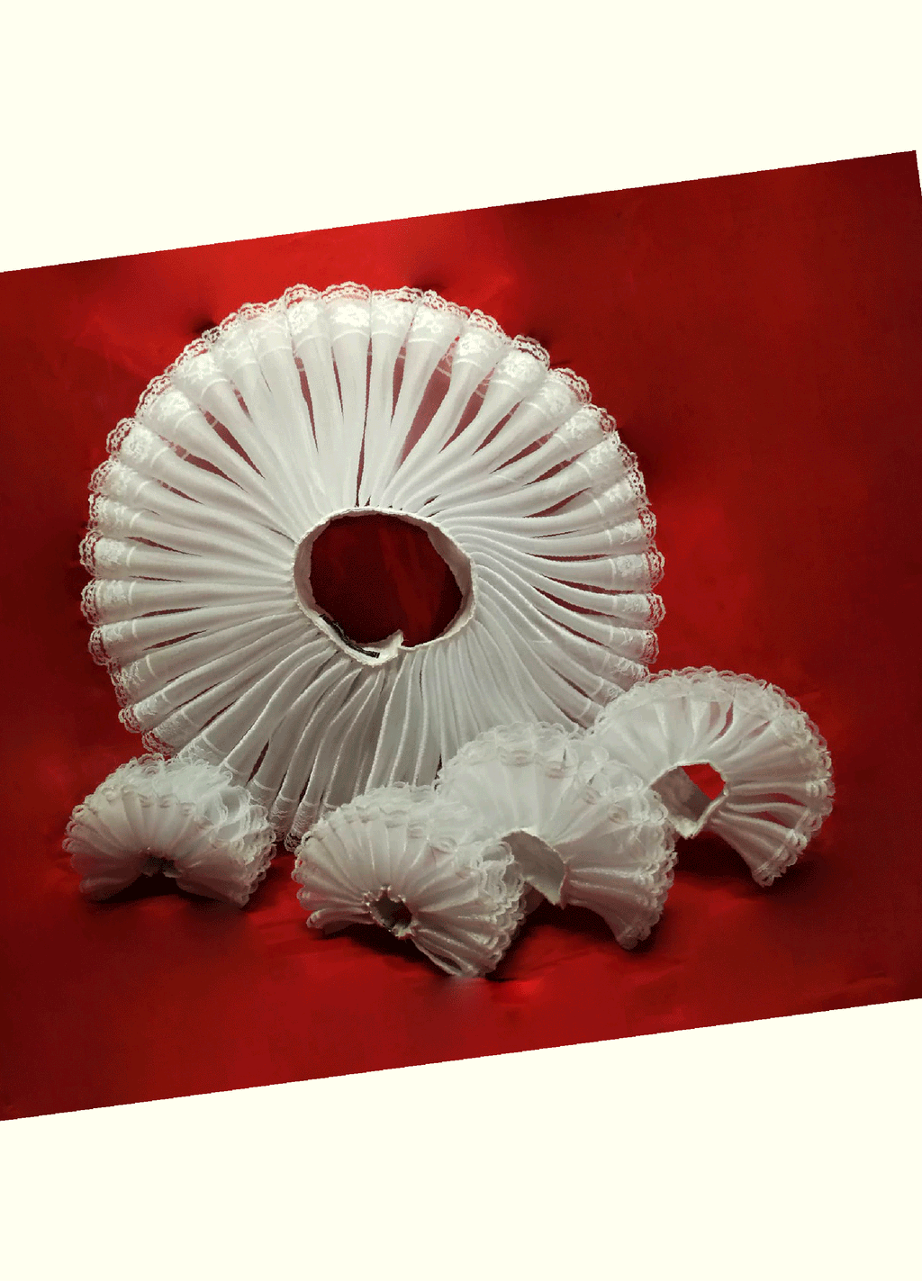 Pet Renaissance Collar Costume Set - Neck Ruff and 4 paws