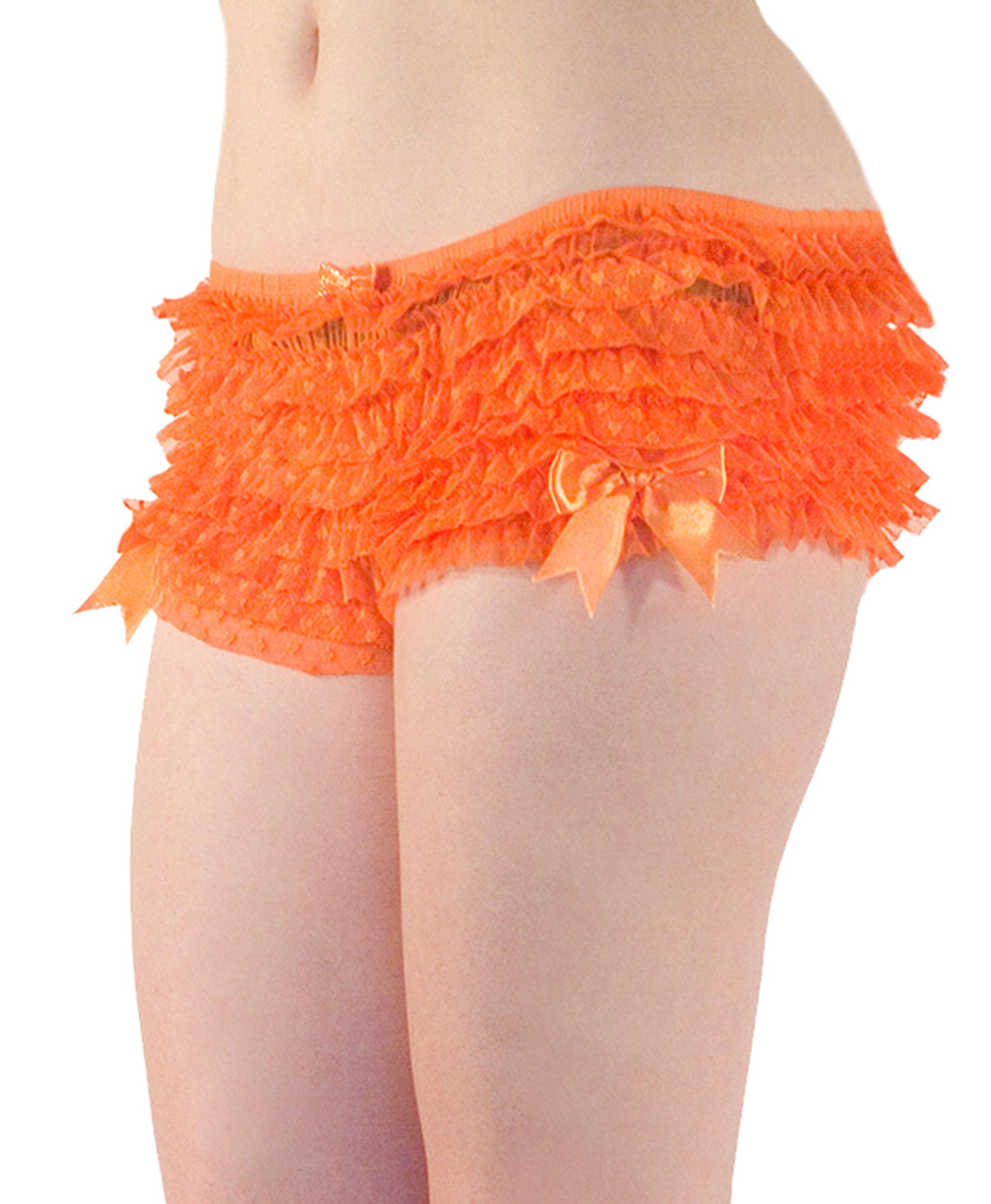 Classic Frilly Knickers with Heart Mesh