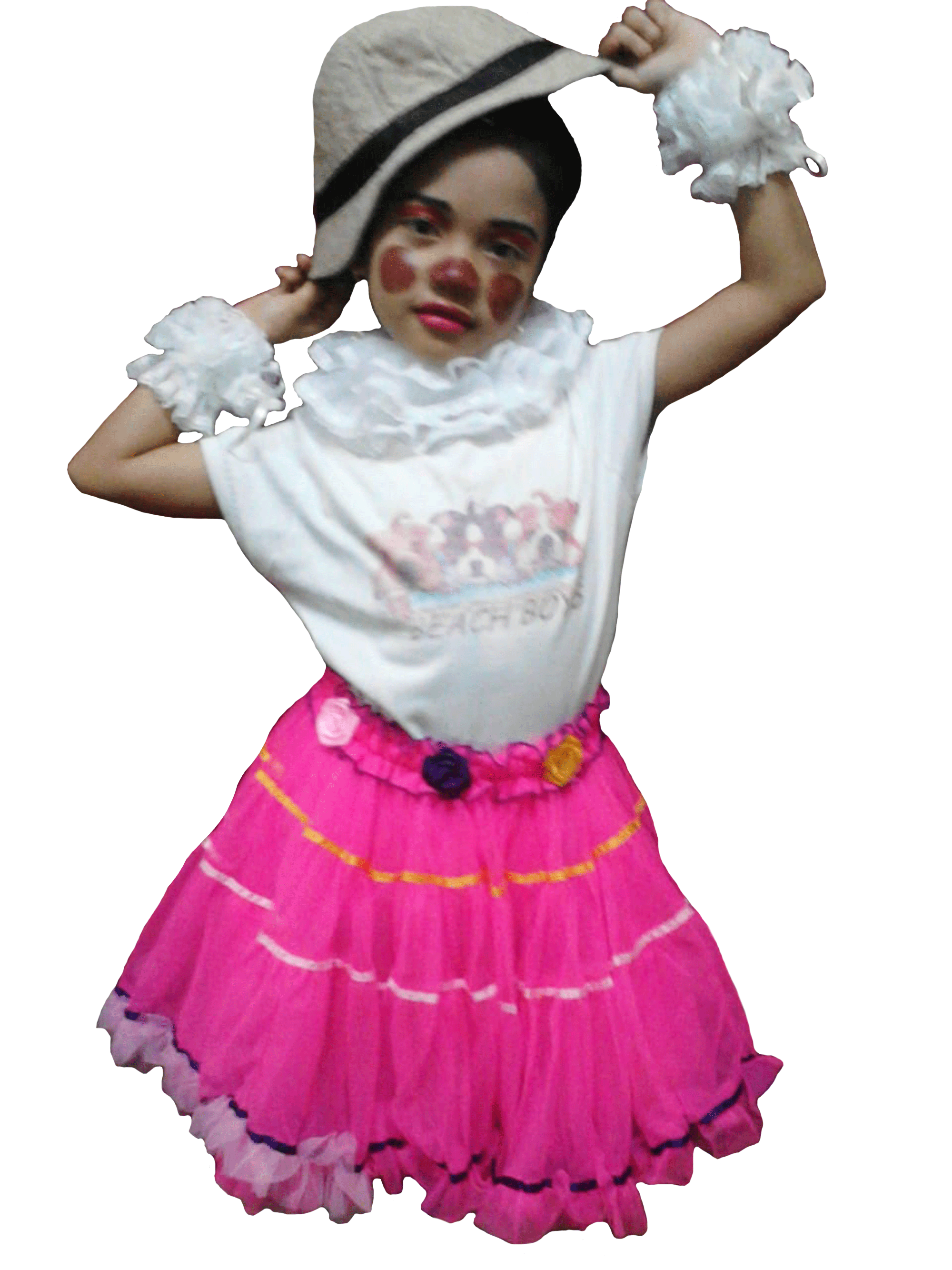 Kid's hotpink Ballerina tutu skirt with rosettes