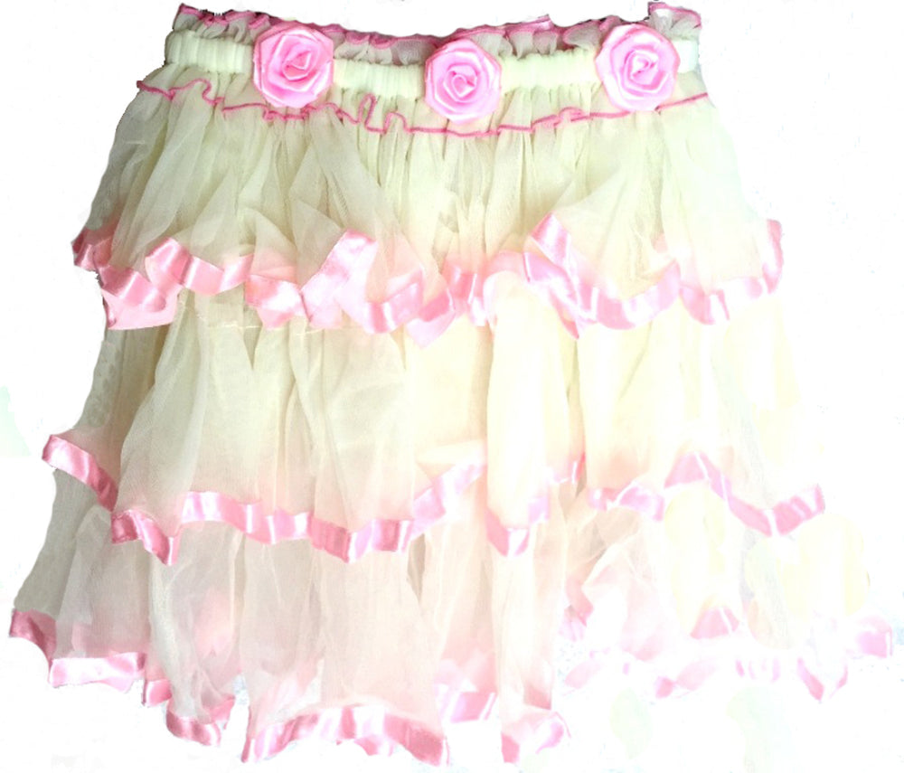 Kids' Petticoat Striped Frilly Skirt