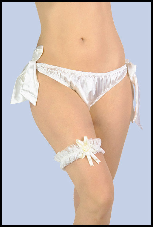 Frilly Wedding Garter (slim)