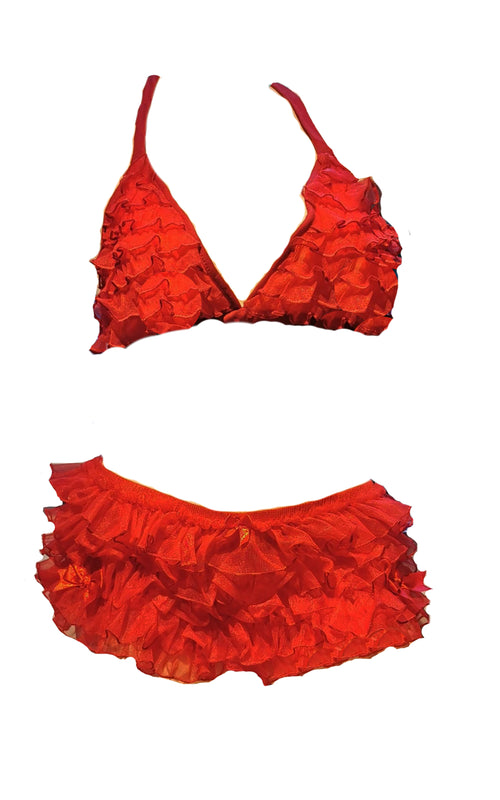 Classic Frilly Bra and Knicker Set