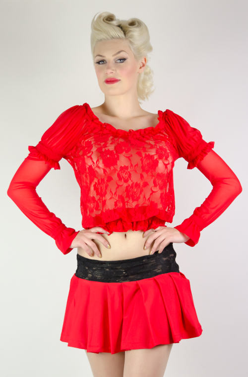 Aura Floral Puff Top with Long Sleeves