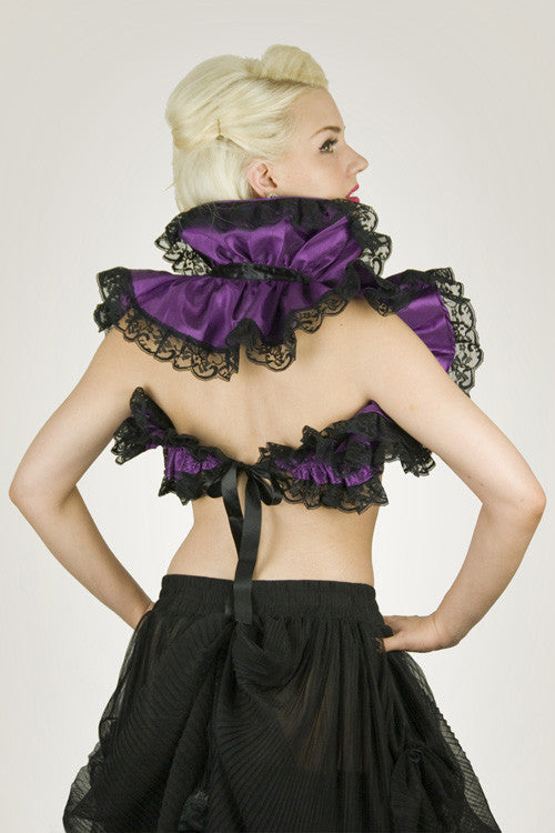Ruffled lace Taffeta wrap