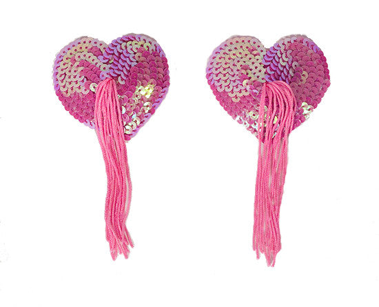 Heart Shape Sequin Tassel Pasties