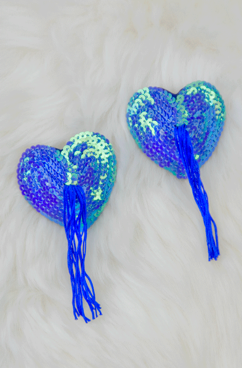 Heart Shape Sequin Tassel Pasties