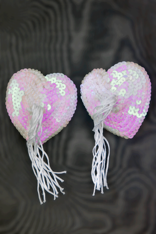 Heart Shape Sequin Tassel Pasties