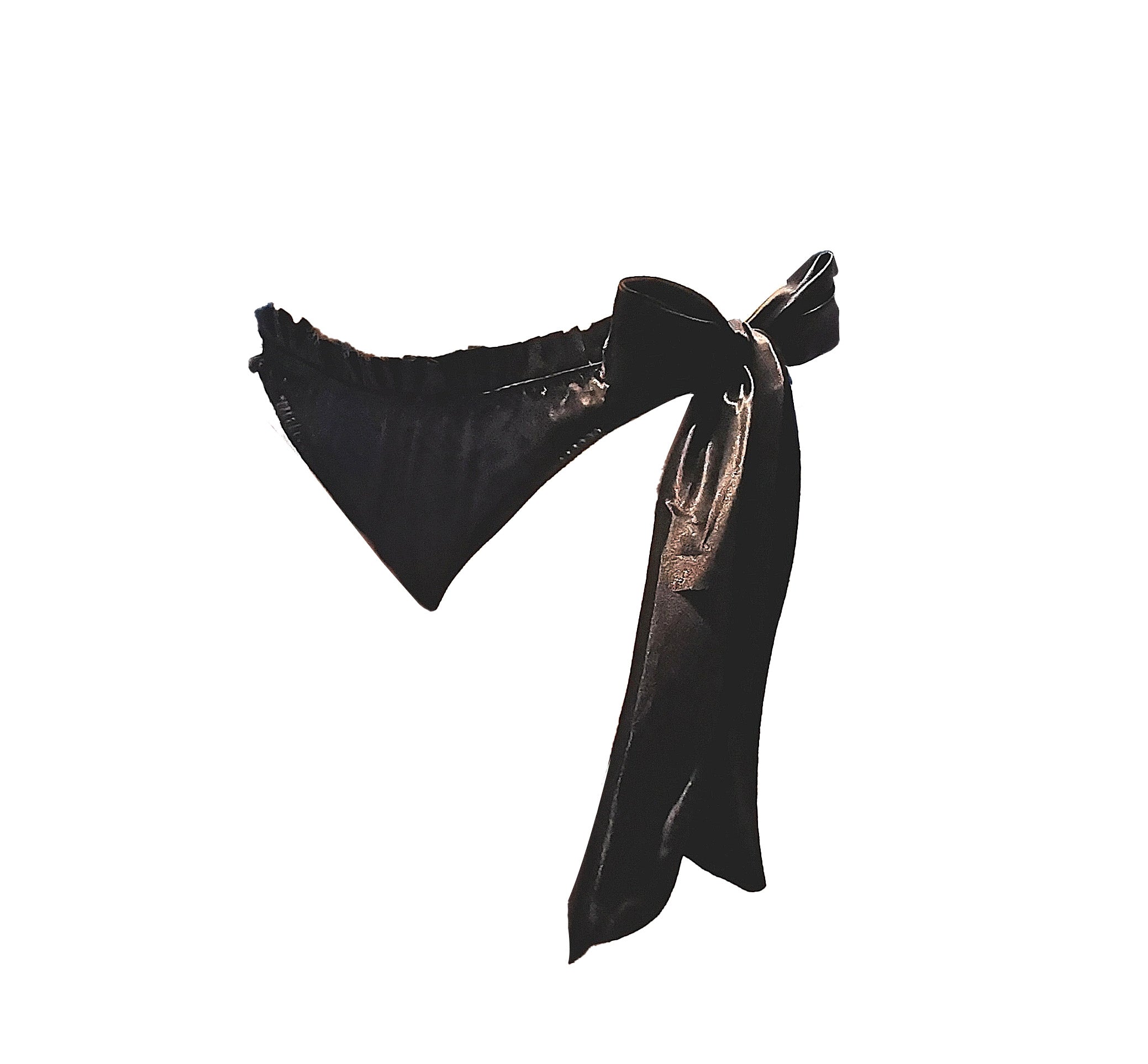 Black Side Tie Knickers with Ribbon